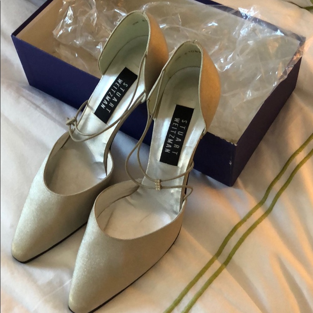 Stuart Weitzman silk mule